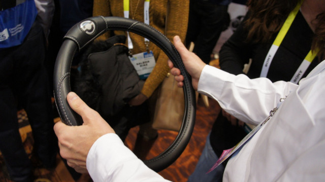 CES: Smart Wheel slides over any standard steering wheel and tracks how you hold it when you drive.