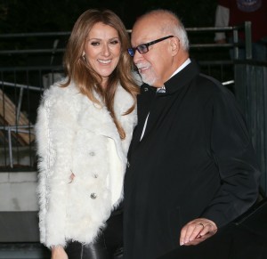 Celine Dion and husband Rene Angelil in Paris in 2013 (Splash News photo)