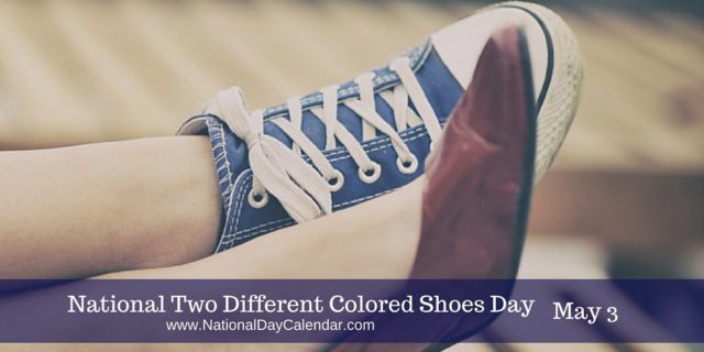 two different colored shoes