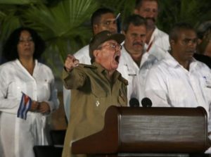 Cuban President Raul Castro speaks at a tribute to his brother and late former Cuban leader Fidel Castro in Santiago de Cuba, Cuba, December 3, 2016. REUTERS/Carlos Barria