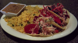 Remarkable fish tacos with rice and beans, Rinconcito Catracho Latin Grill