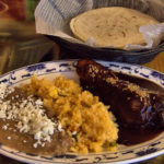 Mole Poblano, which came with rice, beans and in house made tortillas