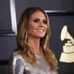 Heidi Klum arrives at the 59th Annual Grammy Awards in Los Angeles