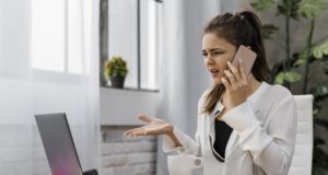 https://www.freepik.com/free-photo/businesswoman-looking-frustrated-while-having-call_11905099.htm#page=2&query=wfh+stress&position=18