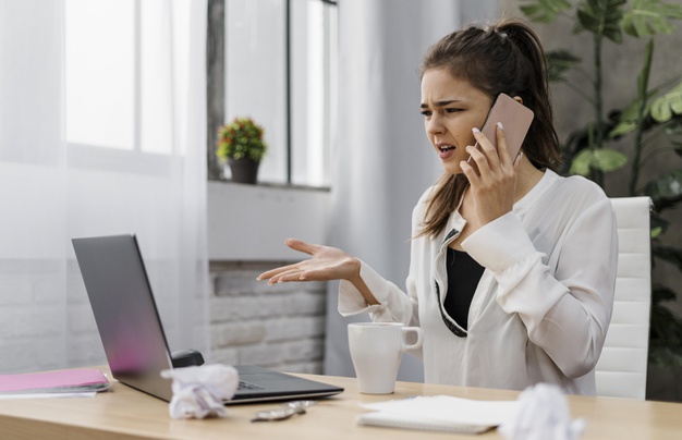 https://www.freepik.com/free-photo/businesswoman-looking-frustrated-while-having-call_11905099.htm#page=2&query=wfh+stress&position=18