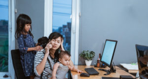 https://www.freepik.com/premium-photo/stress-mother-while-working-from-home_8917134.htm