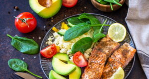 https://www.freepik.com/premium-photo/grilled-salmon-fillet-closeup-with-couscous-salad-fresh-vegetables-avocado-dark-background_29360537.htm#query=low%20carb%20food&position=11&from_view=search&track=ais