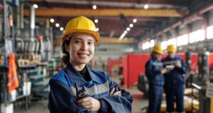 https://www.freepik.com/premium-photo/young-smiling-female-worker-modern-industrial-plant-factory-workwear-protective-helmet-standing-large-workshop_16880746.htm#query=skilled%20worker&position=45&from_view=search&track=ais